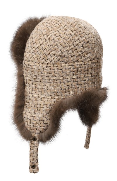 Шапка-ушанка из меха соболя BLACK SABLE, арт. BS-005F11/MG, фото 3