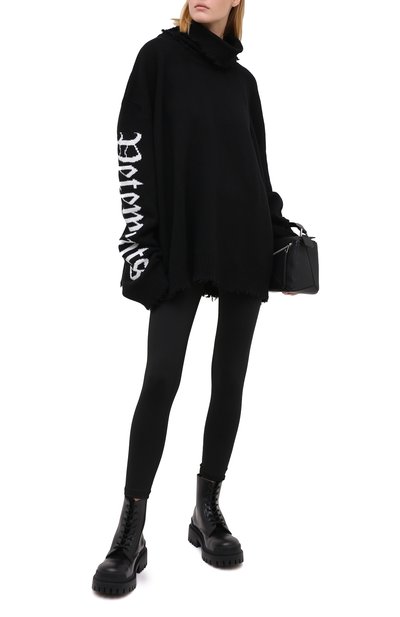 Легинсы VETEMENTS черного цвета по цене 42550 руб., арт. WAH21TR290 1332/BLACK, фото 2 Легинсы VETEMENTS, арт. WAH21TR290 1332/BLACK, фото 2