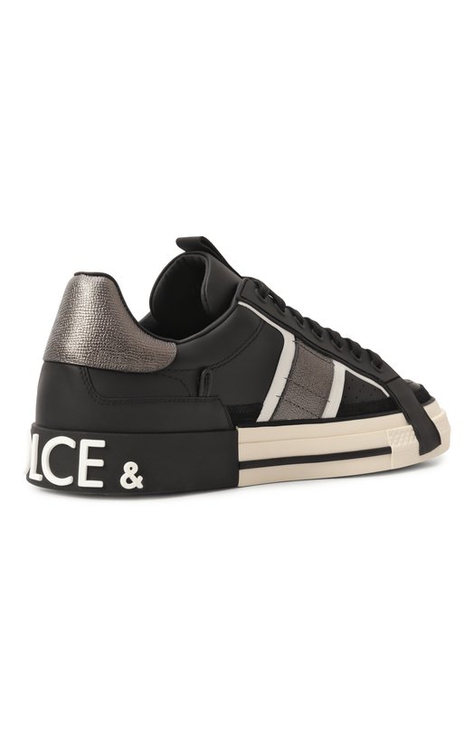Кожаные кеды Custom 2.Zero Dolce & Gabbana CS1863/A0223 Чёрный  CS1863/A0223 Фото 5