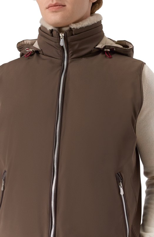 Утепленный жилет Brunello Cucinelli MV4061656 Коричневый  MV4061656 Фото 5