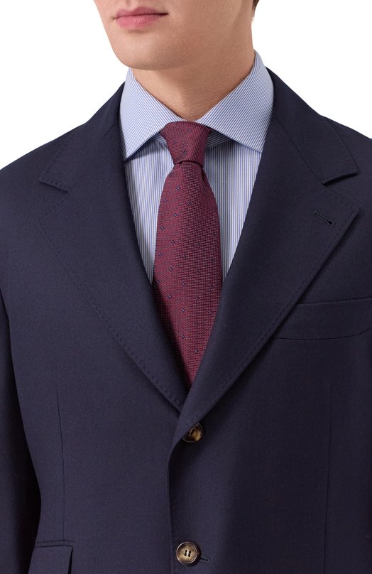 Шелковый галстук Corneliani 26U302-2620307 Бордовый  26U302-2620307 Фото 2