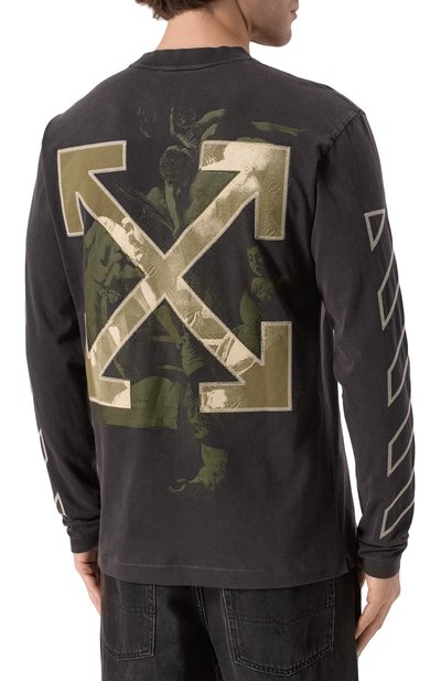 Хлопковый лонгслив OFF-WHITE, арт. 0MAB086S25JER004, фото 4