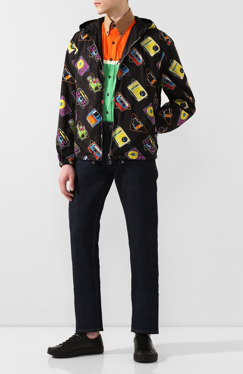 Хлопковая рубашка PRADA, арт. UCN285-1WOU-F0K8E-201, фото 2