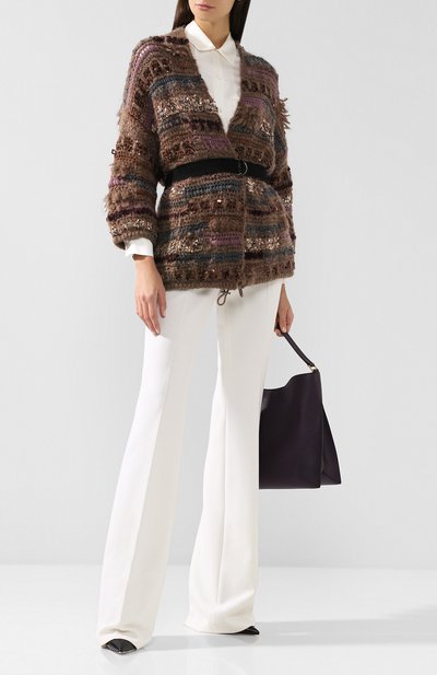 Вязаный кардиган с поясом BRUNELLO CUCINELLI, арт. M8X606106, фото 2