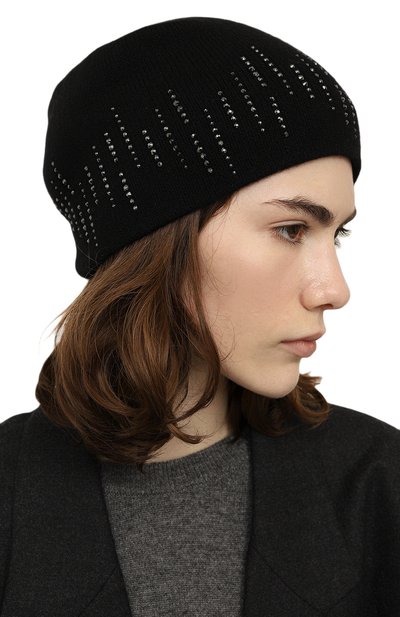 Кашемировая шапка WILLIAM SHARP черного цвета по цене 56500 руб., арт. HT 19-57, фото 2 Кашемировая шапка WILLIAM SHARP, арт. HT 19-57, фото 2