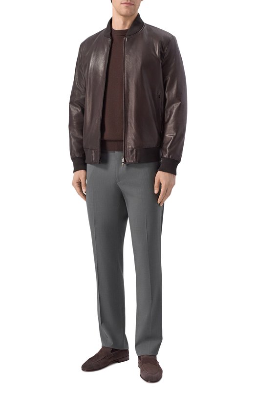 Шерстяные брюки Berwich ZIP/1/ZG1456X Серый  ZIP/1/ZG1456X Фото 2