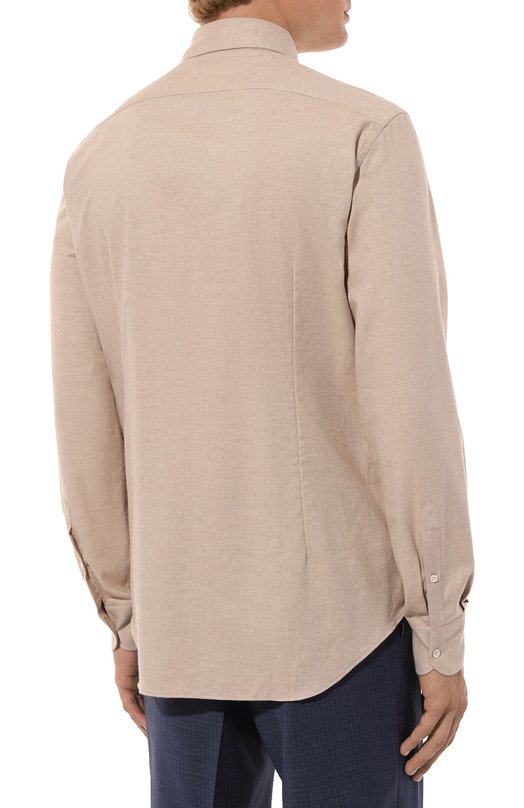 Хлопковая рубашка Corneliani 94P156-9411629 Бежевый  94P156-9411629 Фото 4