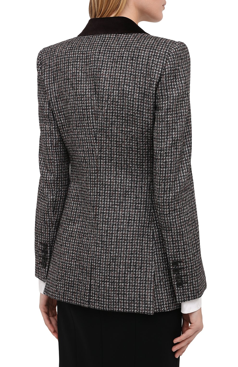 Шерстяной жакет DOLCE & GABBANA темно-серого цвета по цене 325000 руб., арт. F29GYT/FMMFU, фото 5 Шерстяной жакет DOLCE & GABBANA, арт. F29GYT/FMMFU, фото 5