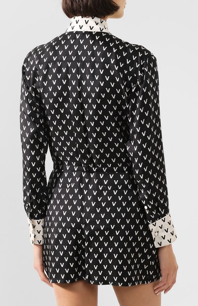Шелковый комбинезон VALENTINO черного цвета по цене 326000 руб., арт. TB3VE16154K, фото 4 Шелковый комбинезон VALENTINO, арт. TB3VE16154K, фото 4