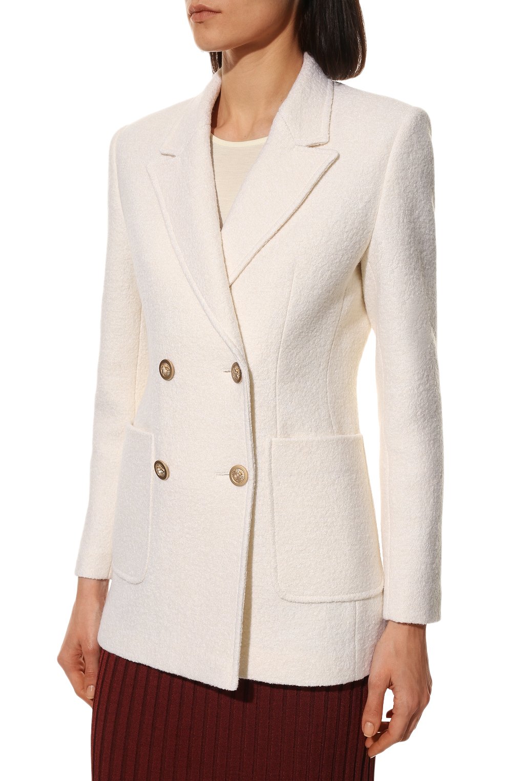 Шерстяной жакет SEVEN LAB молочного цвета по цене 29400 руб., арт. JV milk, фото 3 Шерстяной жакет SEVEN LAB, арт. JV milk, фото 3