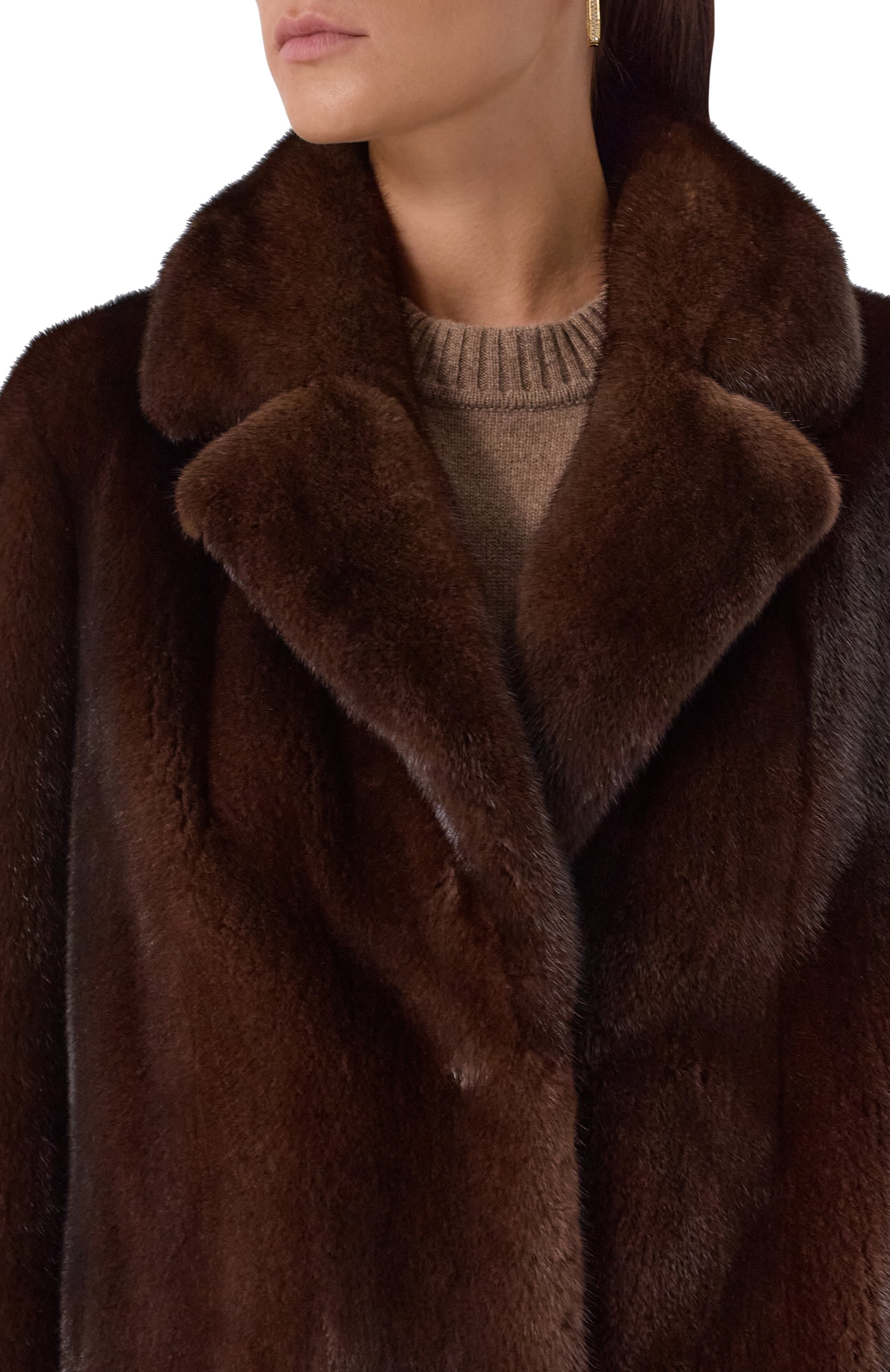 Шуба из норки VICTORIA KUSENKOVA коричневого цвета по цене 998800 руб., арт. 760200004540, фото 5 Шуба из норки VICTORIA KUSENKOVA, арт. 760200004540, фото 5