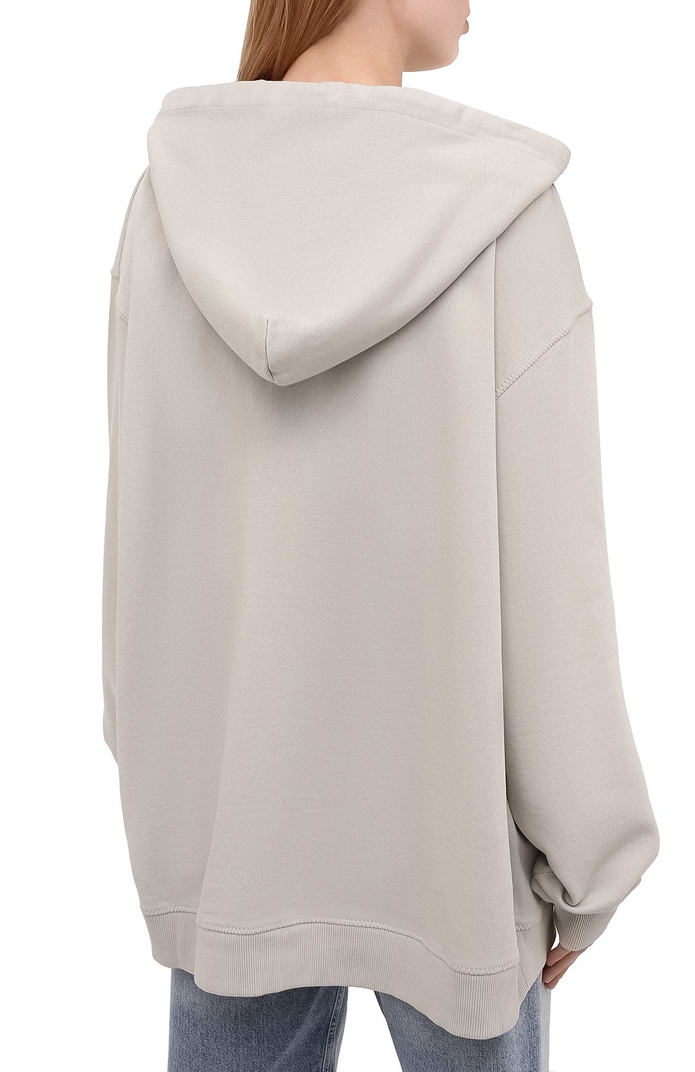 Хлопковое худи NANUSHKA серого цвета по цене 54200 руб., арт. EVER_SAGE_0RGANIC FLEECE, фото 4 Хлопковое худи NANUSHKA, арт. EVER_SAGE_0RGANIC FLEECE, фото 4