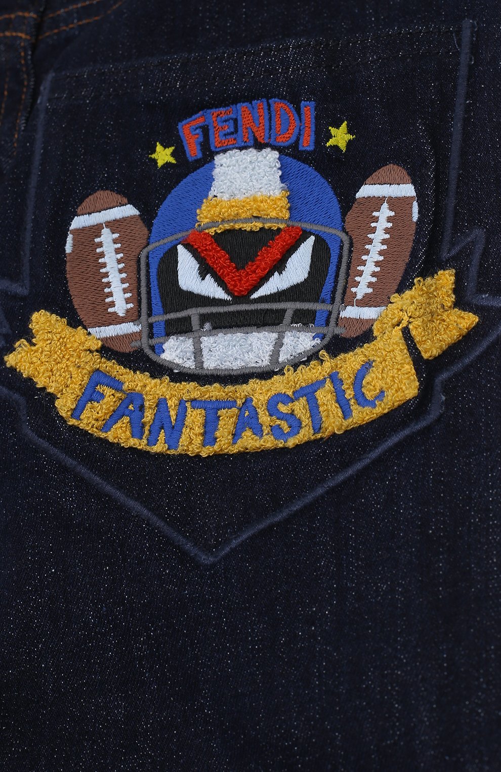 Джинсы прямого кроя с нашивкой FENDI, арт. JMF120/A190/6A-8A, фото 3