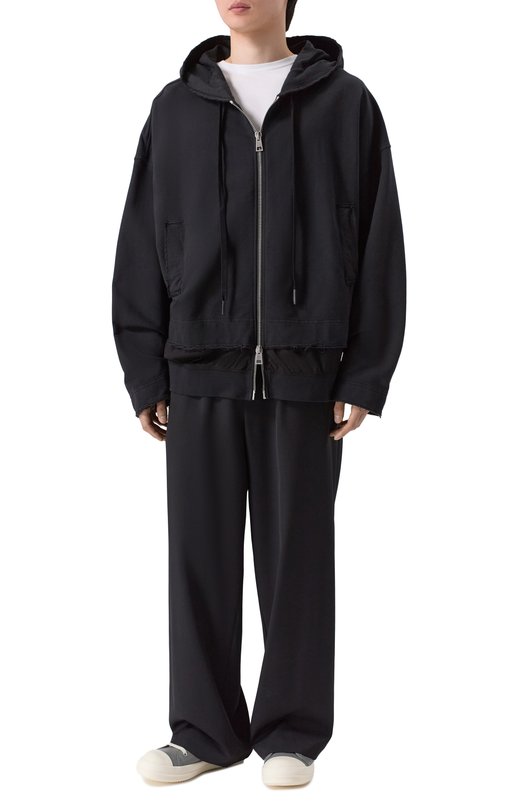 Кожаные кеды Temple Rick Owens RU01F2891/LC0 Серый  RU01F2891/LC0 Фото 2