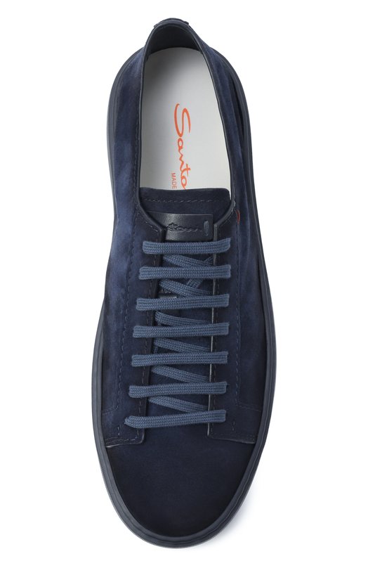 Замшевые кеды Cleanic Santoni MBCG215710CACA0L Синий  MBCG215710CACA0L Фото 6