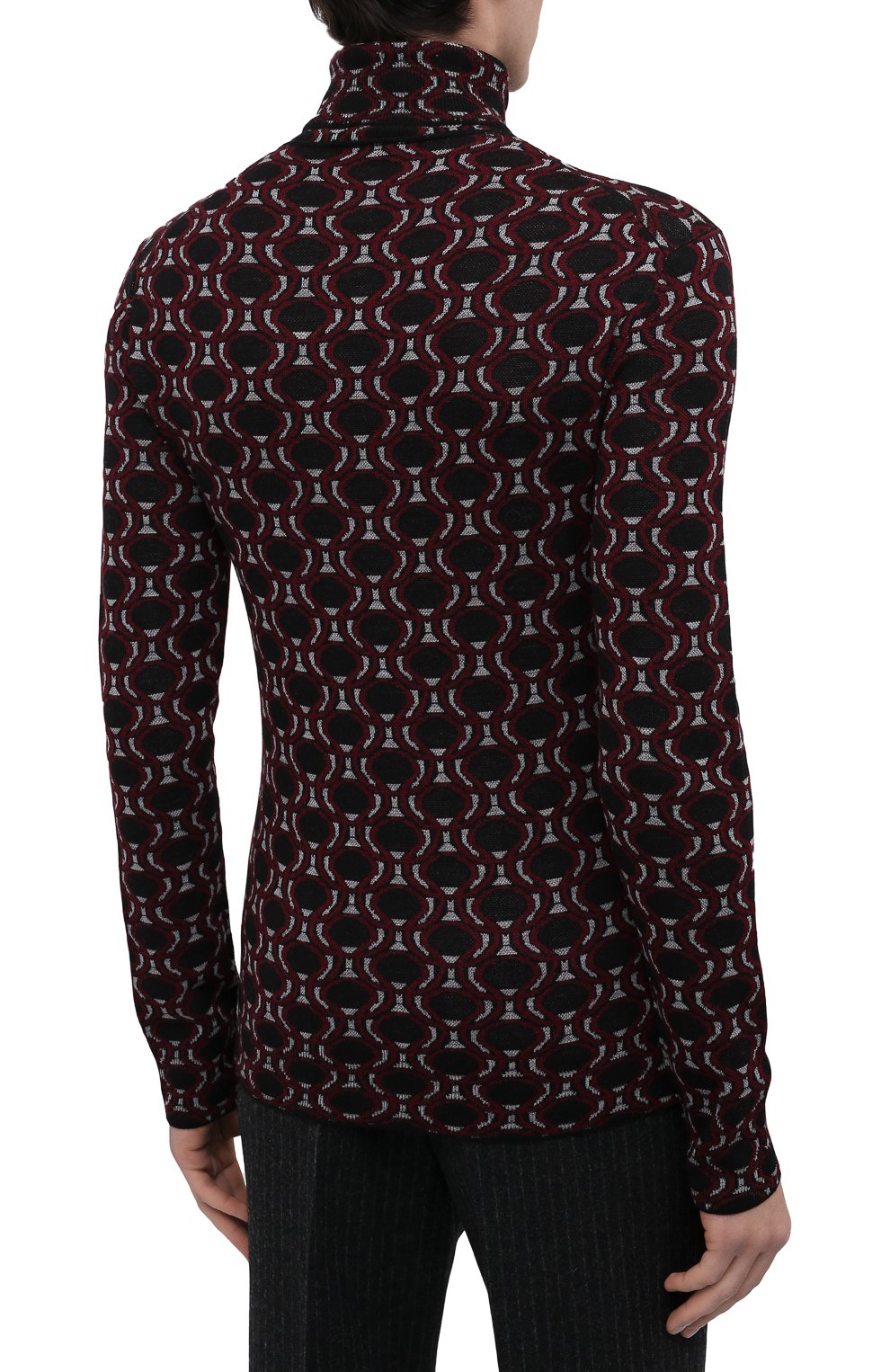 Шерстяная водолазка PRADA бордового цвета по цене 135000 руб., арт. UMR500-1ZOG-F0BD9-212, фото 4 Шерстяная водолазка PRADA, арт. UMR500-1ZOG-F0BD9-212, фото 4