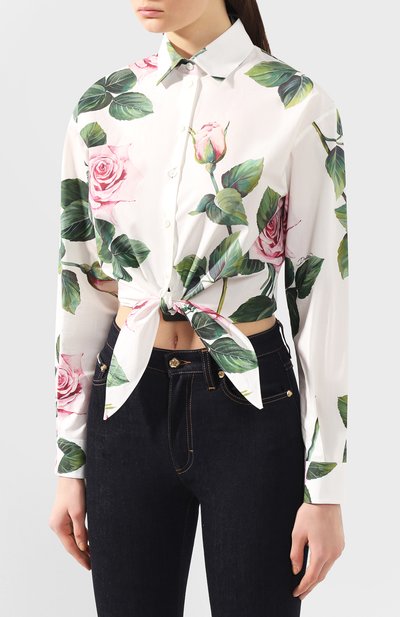 Хлопковая блузка DOLCE & GABBANA, арт. F5K68T/HS5FZ, фото 3
