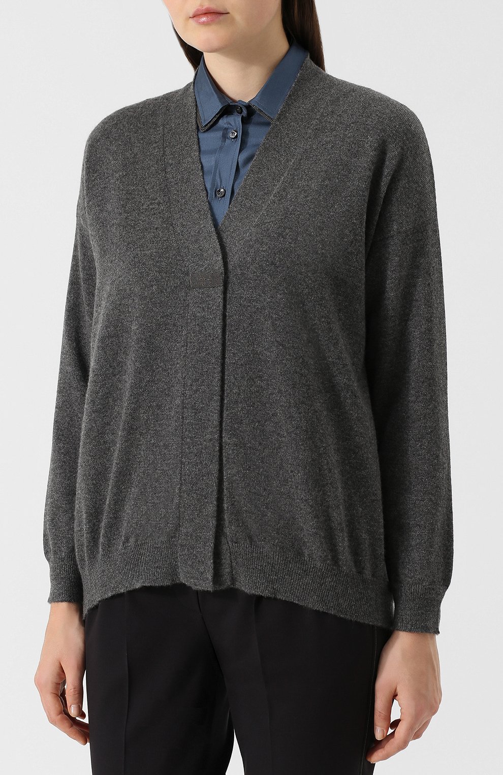 Однотонный кашемировый кардиган BRUNELLO CUCINELLI, арт. M12146206, фото 3