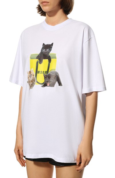 Хлопковая футболка MSGM, арт. 3341MDM172 227798, фото 3