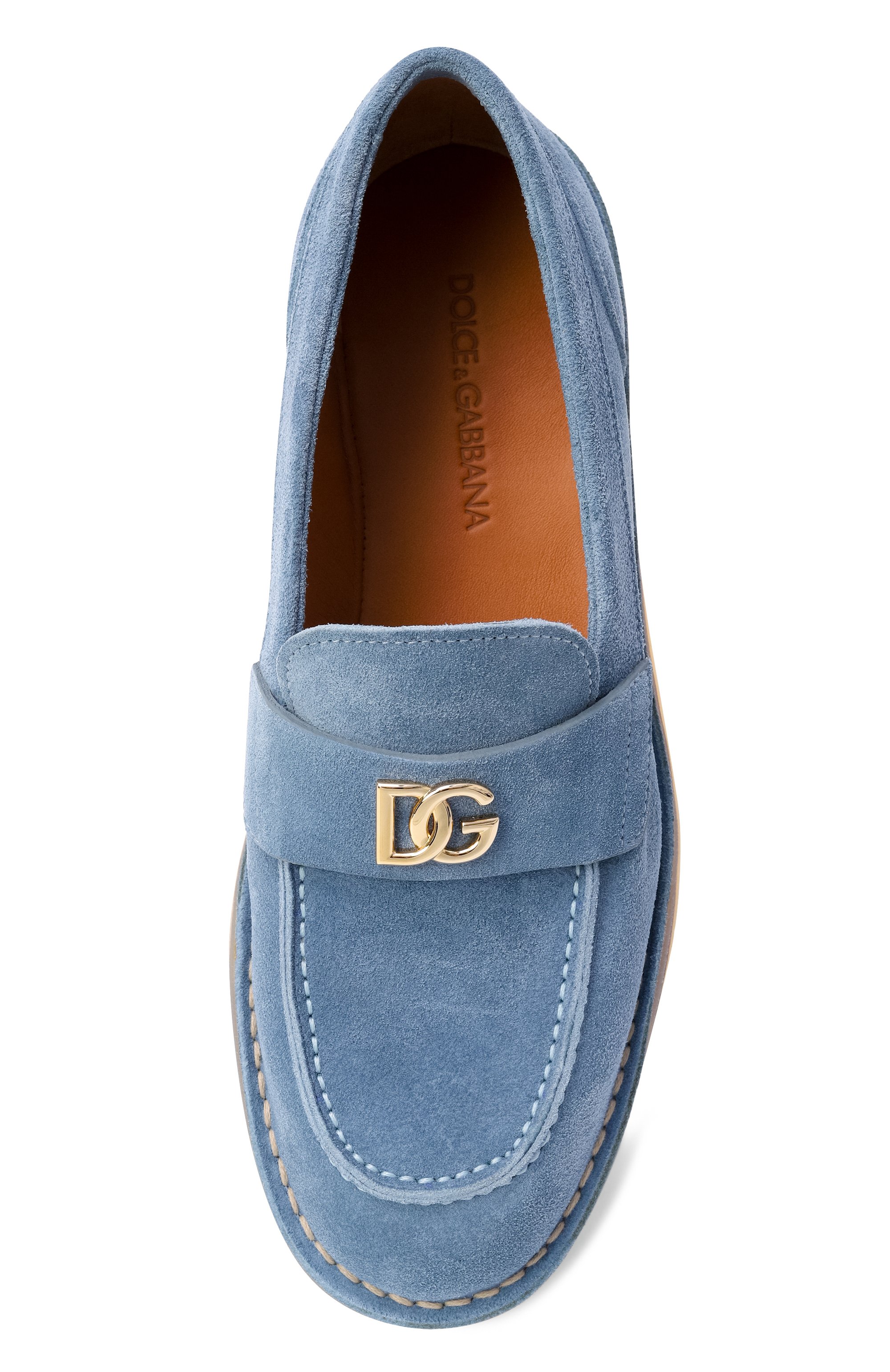 Замшевые лоферы DOLCE & GABBANA голубого цвета по цене 98950 руб., арт. CP0182/AS707, фото 6 Замшевые лоферы DOLCE & GABBANA, арт. CP0182/AS707, фото 6