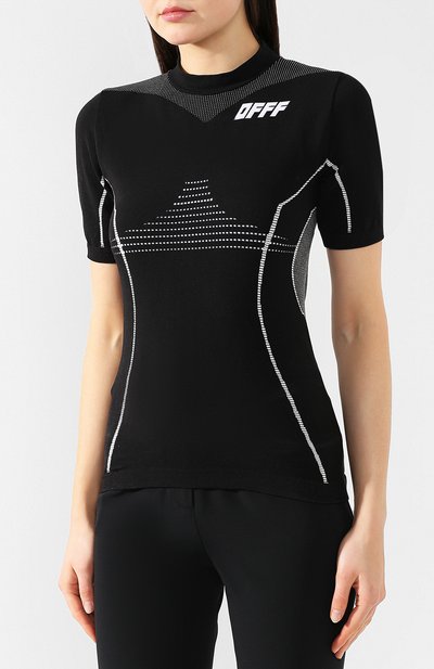 Топ OFF-WHITE черно-белого цвета по цене 18250 руб., арт. 0WAA063S19D860701001, фото 3 Топ OFF-WHITE, арт. 0WAA063S19D860701001, фото 3