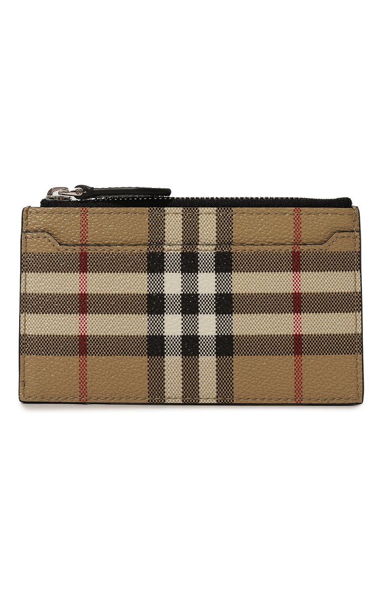 Мужской футляр для кредитных карт BURBERRY бежевого цвета, арт. 8074114 | Фото 1 (Нос: Не проставлено; Материал: Синтетический материал)