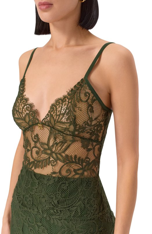 Топ из хлопка и шелка Elie Saab T0227NF25/LA004 Зелёный  T0227NF25/LA004 Фото 5