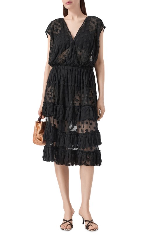 Хлопковое платье Dries Van Noten 011007/3291 Чёрный  011007/3291 Фото 2