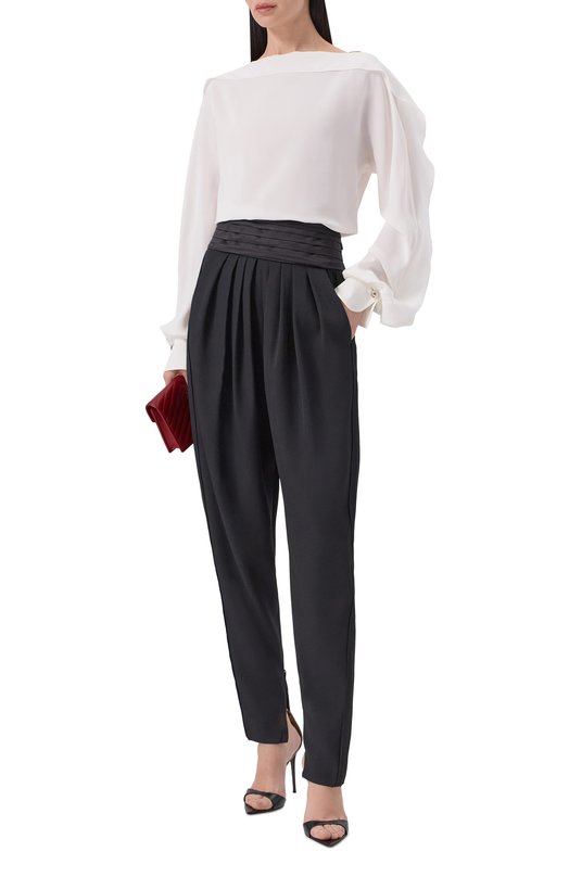 Блузка из вискозы и шелка Lanvin RW-T00010-6253-P26 Белый  RW-T00010-6253-P26 Фото 2