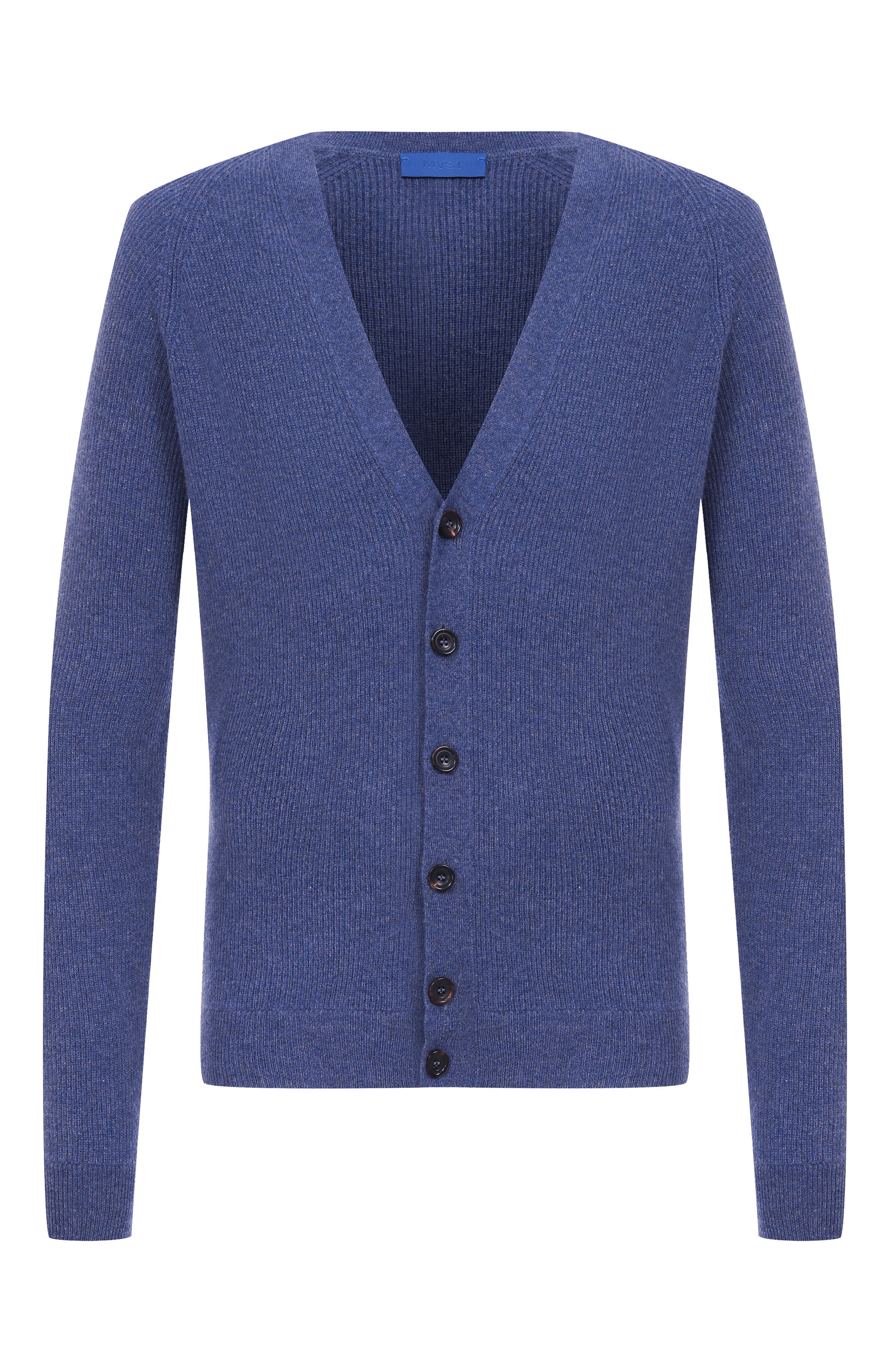 Кашемировый кардиган MVST синего цвета по цене 230500 руб., арт. M25.1PM.K009, фото 1 Кашемировый кардиган MVST, арт. M25.1PM.K009, фото 1