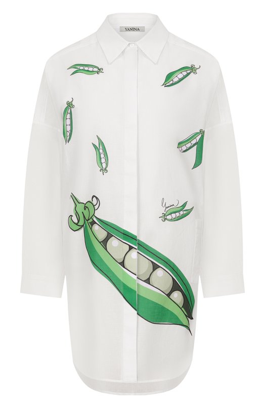 Хлопковая рубашка YANINA T-3168A Белый T-3168A