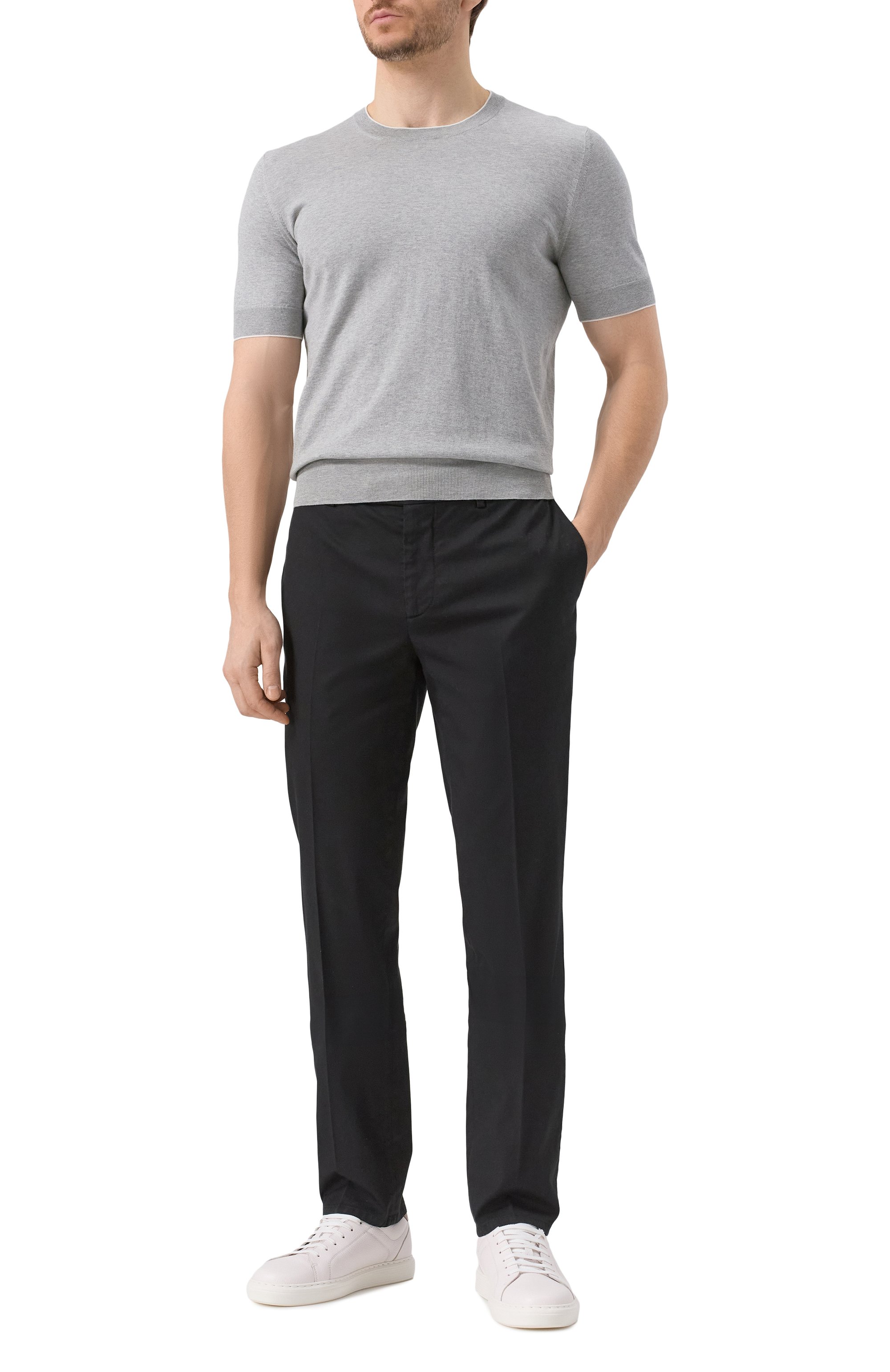 Хлопковый джемпер BRUNELLO CUCINELLI, арт. M29805200, фото 2