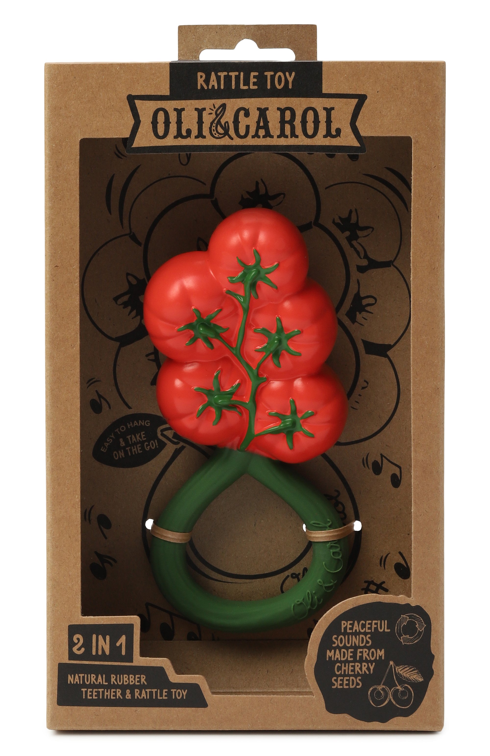 Погремушка-прорезыватель tomato OLI&CAROL, арт. L-RATTLE-TOMATO, фото 1