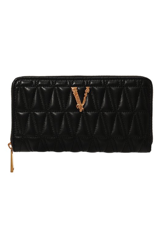 Кожаный кошелек Versace 1007674/DNATR4 Чёрный 1007674/DNATR4