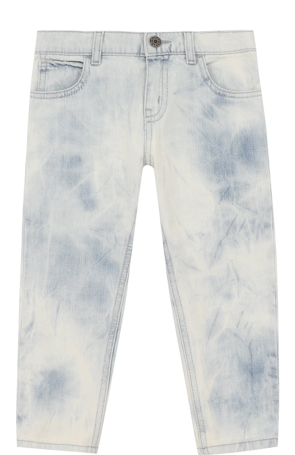 Джинсы с декоративными потертостями и принтом GUCCI, арт. 499889/XD718, фото 1