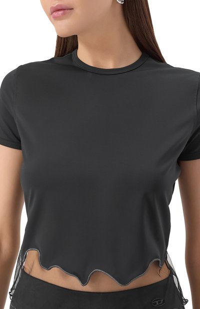 Футболка DIESEL черного цвета по цене 18450 руб., арт. A19610/0NKCV, фото 5 Футболка DIESEL, арт. A19610/0NKCV, фото 5