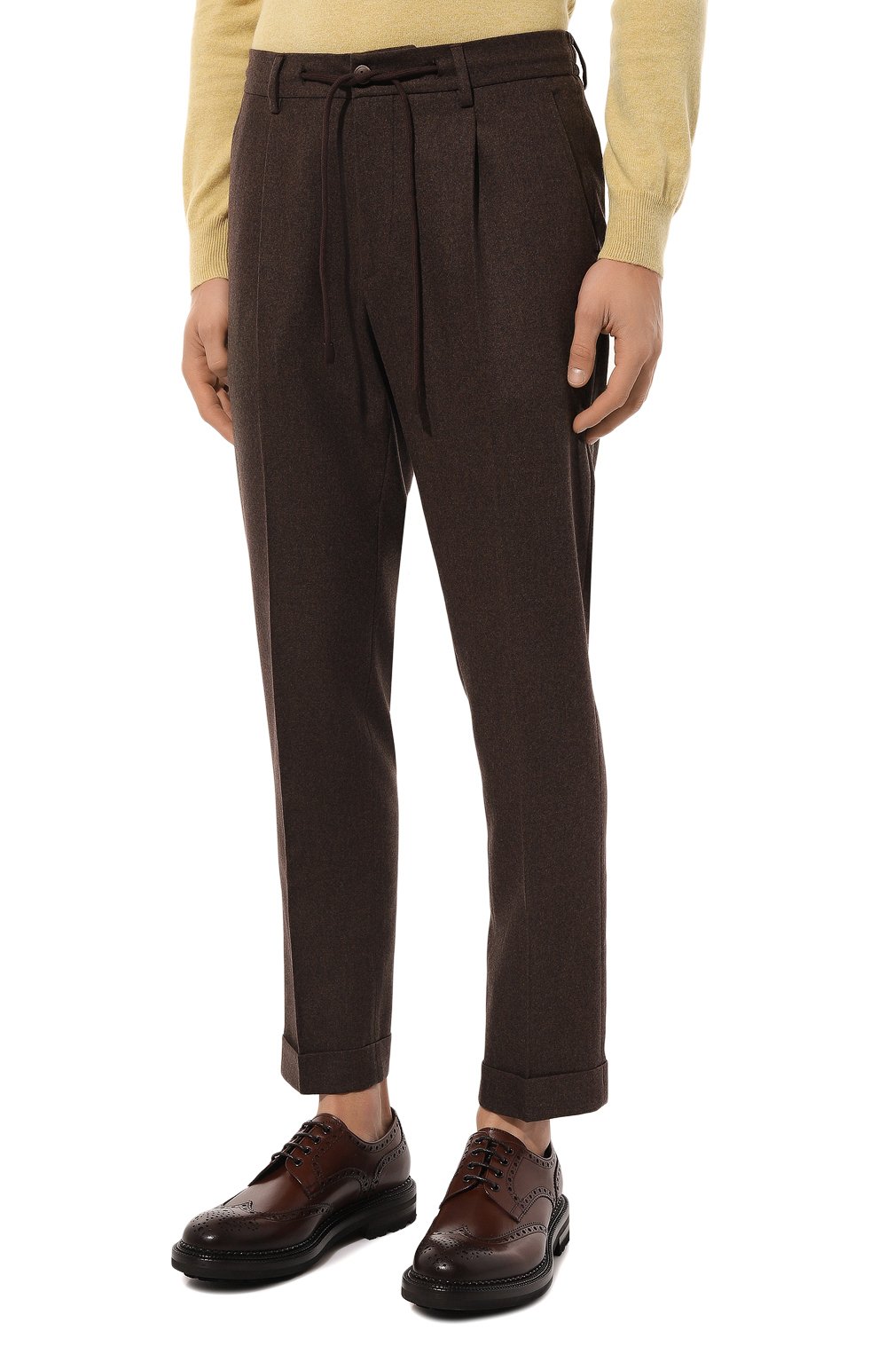 Шерстяные брюки GRAN SASSO коричневого цвета по цене 44600 руб., арт. 76115/51306, фото 3 Шерстяные брюки GRAN SASSO, арт. 76115/51306, фото 3