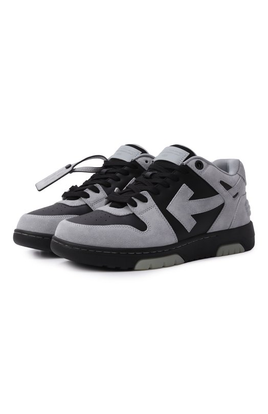 Замшевые кеды Out of Office Off-White 0MIA189S25LEA007 Серый 0MIA189S25LEA007
