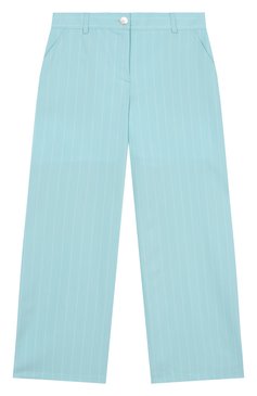 Детские брюки MSGM KIDS бирюзового цвета, арт. S5MSJGPA213 | Фото 1 (Нос: Не проставлено; Материал внешний: Синтетический материал; Материал подклада: Хлопок; Случай: Повседневный; Ростовка одежда: 10 - 11 лет | 140 - 146см, 8 лет | 128 см, 16 лет | 164 см, 12 лет | 152 см)