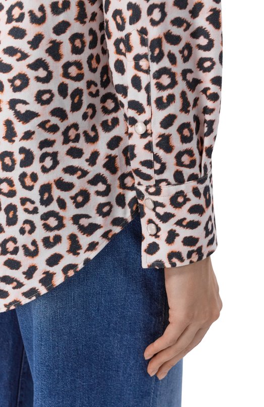 Хлопковая рубашка Academia SILVY-P-DEGRADE/75DM7 Леопардовый  SILVY-P-DEGRADE/75DM7 Фото 5
