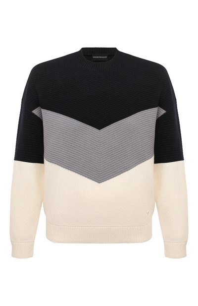 Мужской джемпер из шерсти и хлопка EMPORIO ARMANI, арт. 6D1MXR/1MKGZ