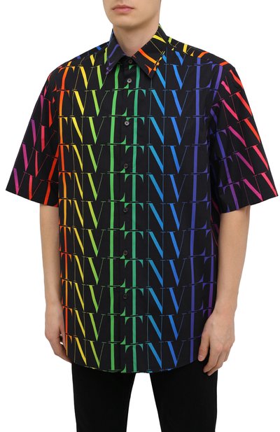 Хлопковая рубашка VALENTINO разноцветного цвета по цене 89950 руб., арт. VV3AAB756G5, фото 3 Хлопковая рубашка VALENTINO, арт. VV3AAB756G5, фото 3