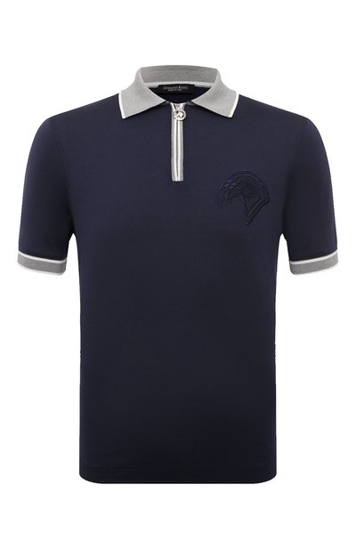 Мужское поло из шелка и хлопка STEFANO RICCI, арт. K818919P31/T23271