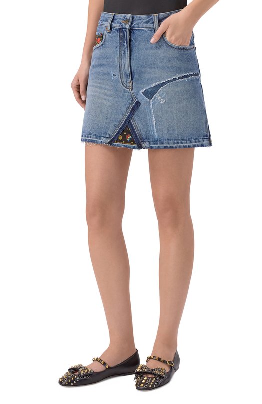 Джинсовая юбка Valentino 8B3DD21C/9YB Голубой  8B3DD21C/9YB Фото 3