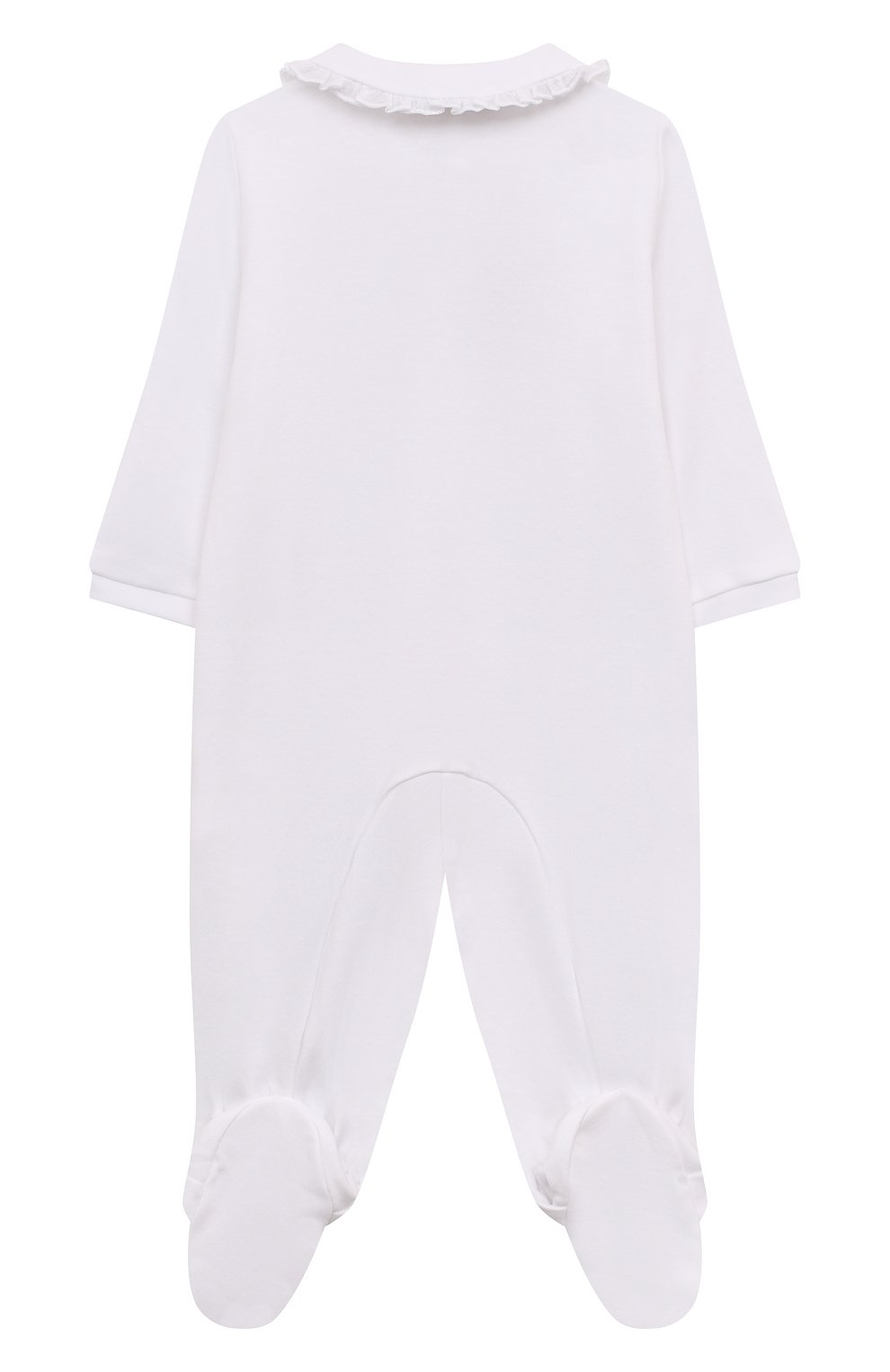 Хлопковый комбинезон MONNALISA белого цвета по цене 9000 руб., арт. 35A201, фото 2 Хлопковый комбинезон MONNALISA, арт. 35A201, фото 2