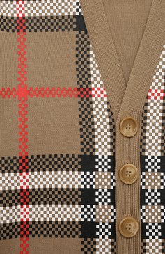 Детский шерстяной кардиган BURBERRY бежевого цвета, арт. 8068399 | Фото 3 (Материал внешний: Шерсть; Рукава: Длинные; Мальчики Кр�осс-КТ: Кардиган-одежда; Материал сплава: Проставлено; Драгоценные камни: Проставлено)