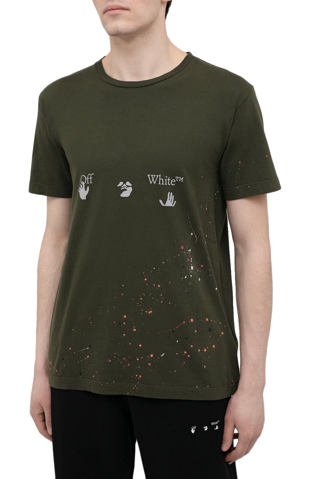 Хлопковая футболка OFF-WHITE, арт. 0MAA027S21JER002, фото 3
