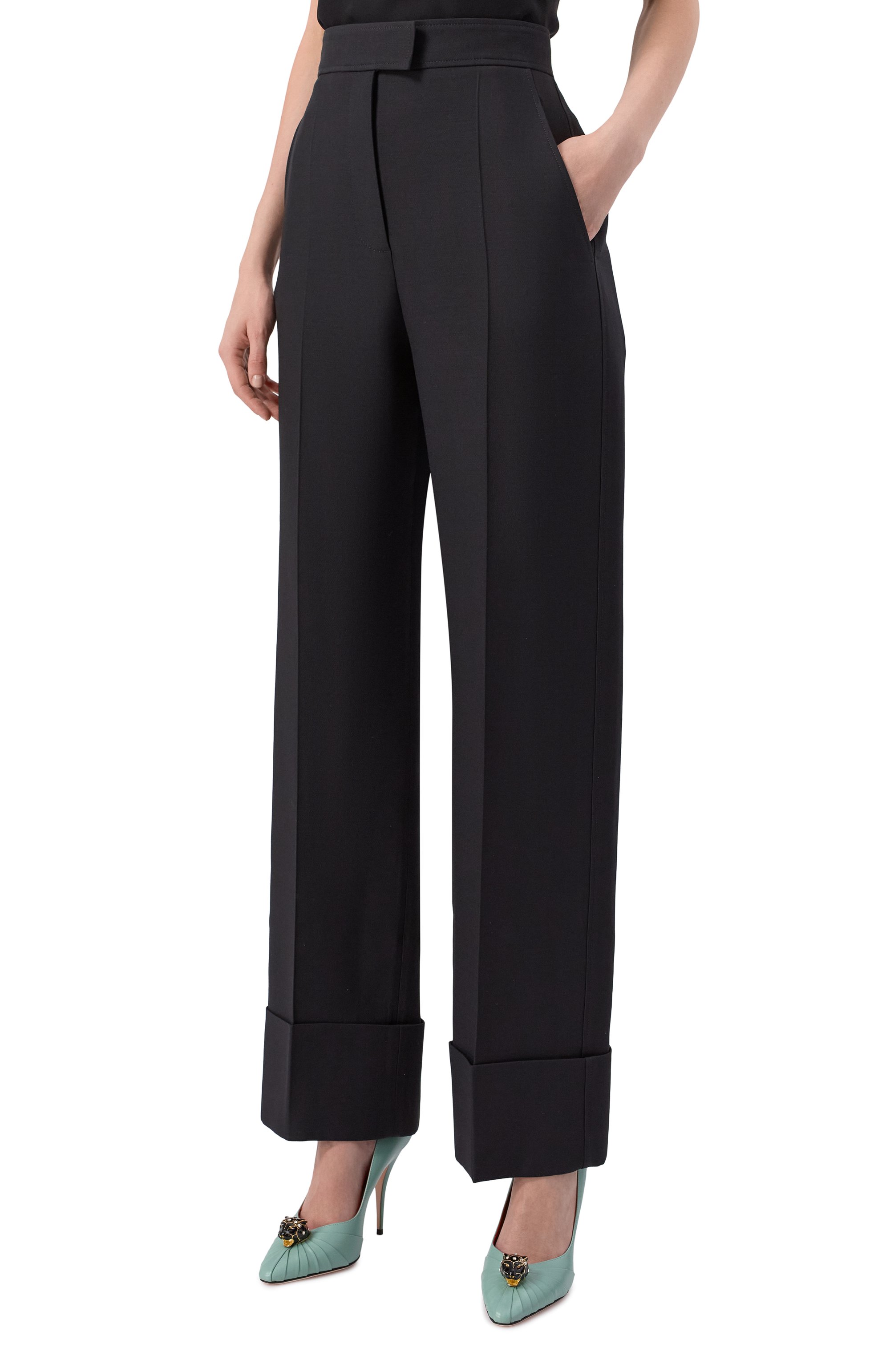 Брюки из шерсти и шелка VALENTINO, арт. 8B3RB6Z7/1CF, фото 3