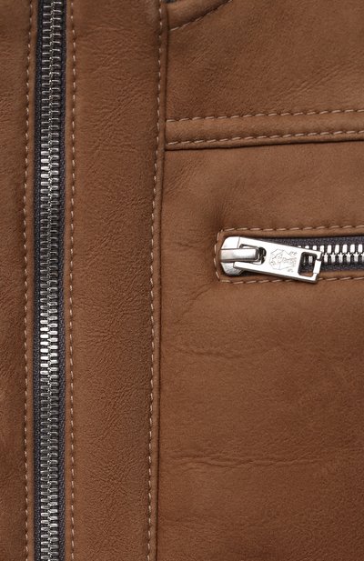 Дубленка-бомбер BRUNELLO CUCINELLI коричневого цвета по цене 399500 руб., арт. BPMURY121B, фото 3 Дубленка-бомбер BRUNELLO CUCINELLI, арт. BPMURY121B, фото 3