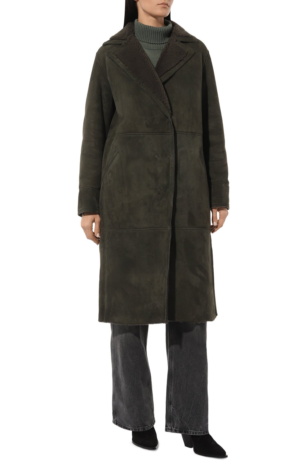 Дубленка из овчины TEGIN хаки цвета по цене 380000 руб., арт. 2125-С49, фото 3 Дубленка из овчины TEGIN, арт. 2125-С49, фото 3